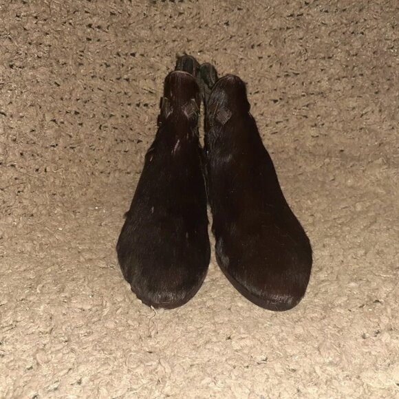 HOUSE OF HARLOW 1960-Beatrice-Metallic Bronze Calf-Hair-Chelsea Bootie-Sz36-NWOB - Picture 3 of 7